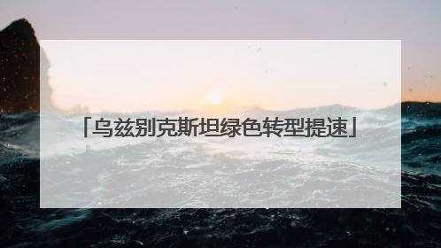 乌兹别克斯坦绿色转型提速