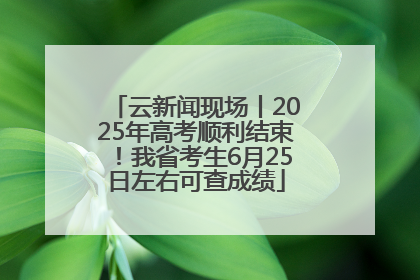 云新闻现场丨2025年高考顺利结束！我省考生6月25日左右可查成绩