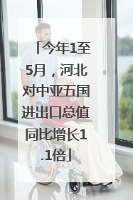 今年1至5月，河北对中亚五国进出口总值同比增长1.1倍