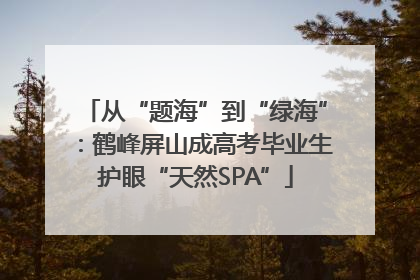 从“题海”到“绿海”：鹤峰屏山成高考毕业生护眼“天然SPA”