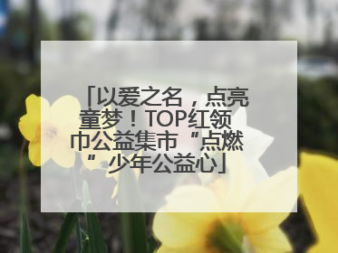 以爱之名，点亮童梦！TOP红领巾公益集市“点燃”少年公益心