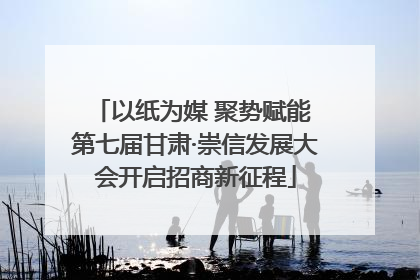 以纸为媒 聚势赋能 第七届甘肃·崇信发展大会开启招商新征程