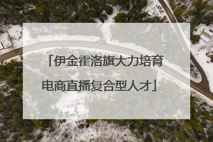 伊金霍洛旗大力培育电商直播复合型人才