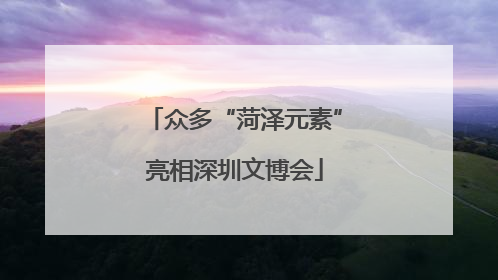 众多“菏泽元素”亮相深圳文博会