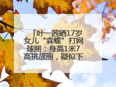 叶一茜晒17岁女儿“森蝶”打网球照：身高1米7高挑靓丽，疑似下巴矫正成功