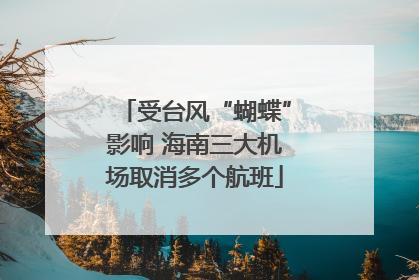 受台风“蝴蝶”影响 海南三大机场取消多个航班