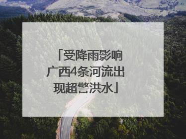 受降雨影响 广西4条河流出现超警洪水
