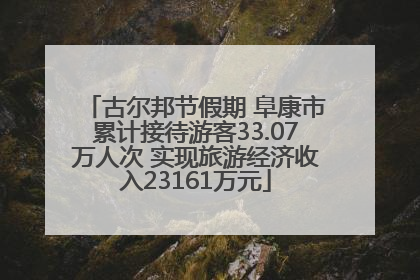 古尔邦节假期 阜康市累计接待游客33.07万人次 实现旅游经济收入23161万元