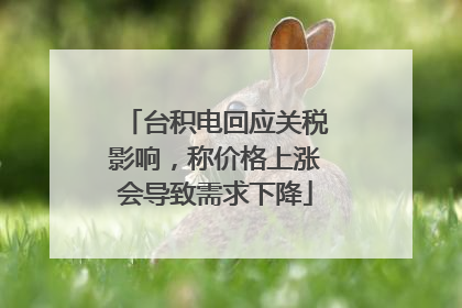 台积电回应关税影响，称价格上涨会导致需求下降