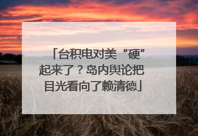 台积电对美“硬”起来了？岛内舆论把目光看向了赖清德