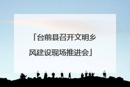 台前县召开文明乡风建设现场推进会