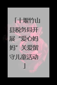 十堰竹山县税务局开展“爱心妈妈”关爱留守儿童活动