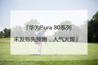 华为Pura 80系列未发布先预售，人气火爆
