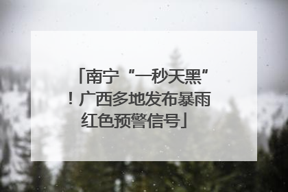 南宁“一秒天黑”！广西多地发布暴雨红色预警信号