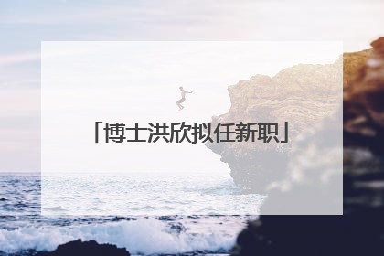 博士洪欣拟任新职