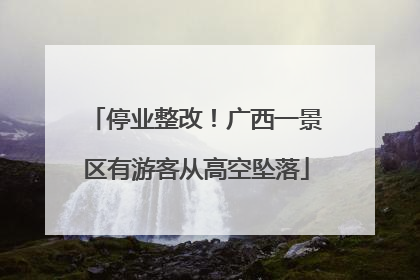 停业整改！广西一景区有游客从高空坠落