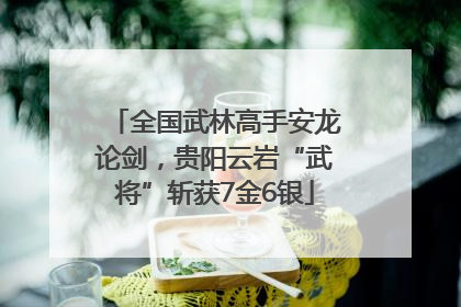 全国武林高手安龙论剑，贵阳云岩“武将”斩获7金6银