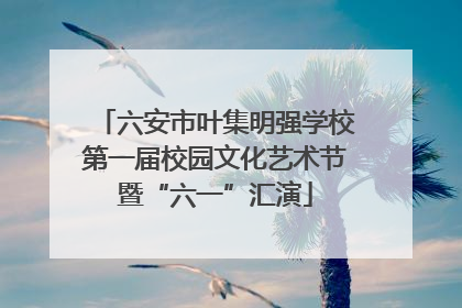 六安市叶集明强学校第一届校园文化艺术节暨“六一”汇演