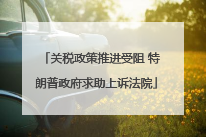关税政策推进受阻 特朗普政府求助上诉法院