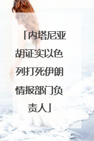 内塔尼亚胡证实以色列打死伊朗情报部门负责人
