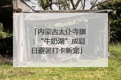 内蒙古太仆寺旗：“牛奶湖”成夏日避暑打卡新宠