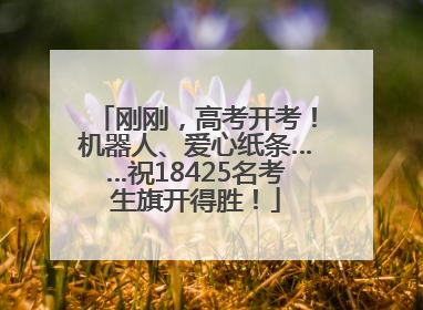 刚刚，高考开考！机器人、爱心纸条……祝18425名考生旗开得胜！