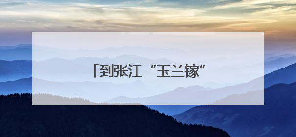 到张江“玉兰镓”喝杯“冠军咖啡”