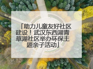 助力儿童友好社区建设！武汉东西湖青草湖社区举办环保主题亲子活动