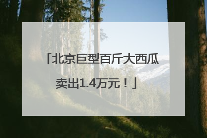 北京巨型百斤大西瓜卖出1.4万元！
