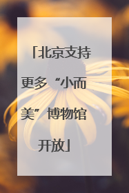 北京支持更多“小而美”博物馆开放