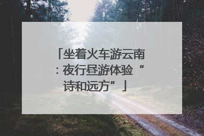坐着火车游云南：夜行昼游体验“诗和远方”