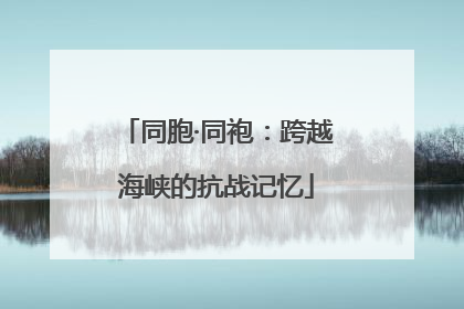 同胞·同袍：跨越海峡的抗战记忆
