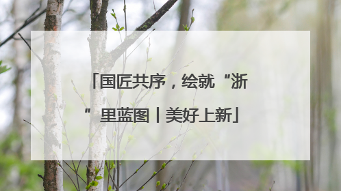 国匠共序，绘就“浙”里蓝图丨美好上新