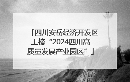 四川安岳经济开发区上榜“2024四川高质量发展产业园区”