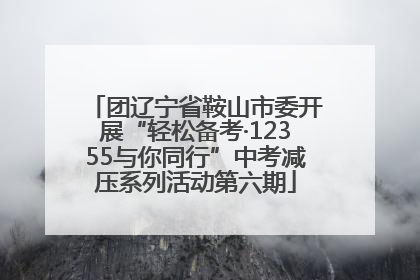 团辽宁省鞍山市委开展“轻松备考·12355与你同行”中考减压系列活动第六期