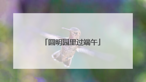 圆明园里过端午
