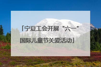 宁夏工会开展“六一”国际儿童节关爱活动