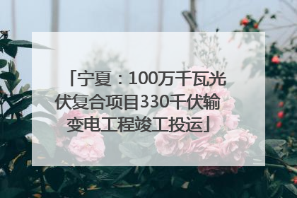 宁夏：100万千瓦光伏复合项目330千伏输变电工程竣工投运