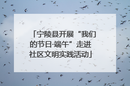 宁陵县开展“我们的节日·端午”走进社区文明实践活动