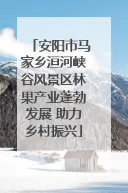 安阳市马家乡洹河峡谷风景区林果产业蓬勃发展 助力乡村振兴