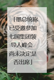 墨总统称已受邀参加七国集团领导人峰会 尚未决定是否出席