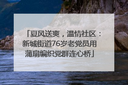 夏风送爽，温情社区：新城街道76岁老党员用蒲扇编织党群连心桥