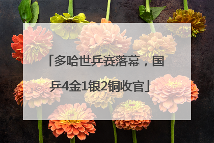 多哈世乒赛落幕，国乒4金1银2铜收官