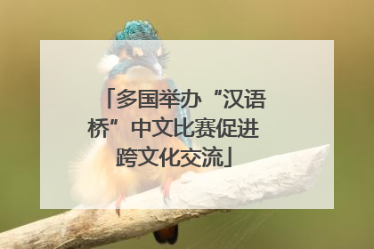 多国举办“汉语桥”中文比赛促进跨文化交流
