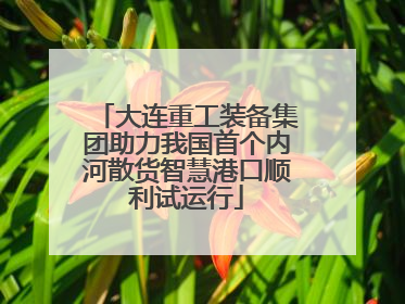 大连重工装备集团助力我国首个内河散货智慧港口顺利试运行