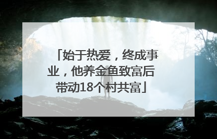 始于热爱，终成事业，他养金鱼致富后带动18个村共富