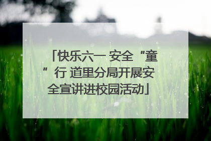 快乐六一 安全“童”行 道里分局开展安全宣讲进校园活动