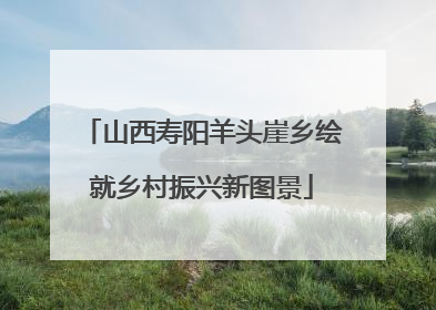 山西寿阳羊头崖乡绘就乡村振兴新图景