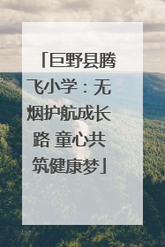 巨野县腾飞小学：无烟护航成长路 童心共筑健康梦