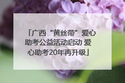 广西“黄丝带”爱心助考公益活动启动 爱心助考20年再升级
